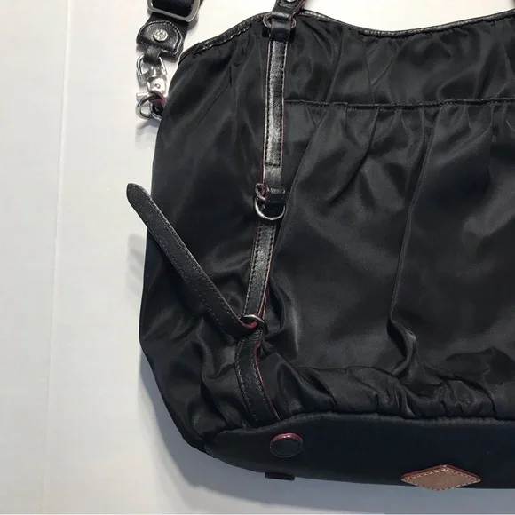 MZ Wallace Bianca Bedford black nylon tote bag Crossbody Strap